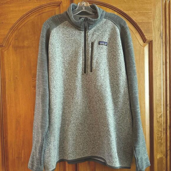 Patagonia 1/4 zip Better Sweater pullover nickle forge grey pocket 2x size XXL - Picture 9 of 12